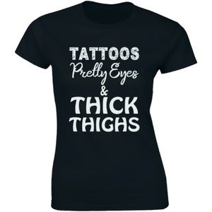 Tattoos Pretty Eyes & Thick Thighs Cool T-shirt